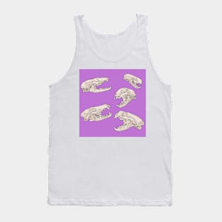 North American Predator Skulls Purple Tank Top